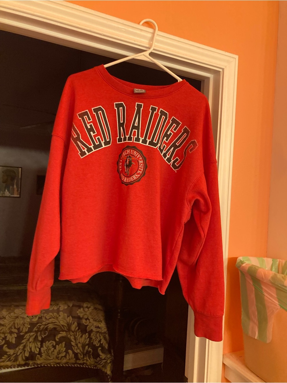 Fanatics Red 'Red Raiders' Graphic Crewneck Sweatshirt